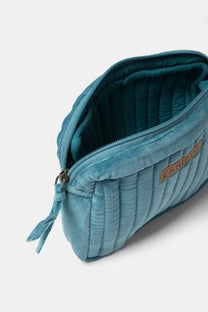 Borsa in velluto trapuntato con zip