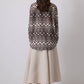 Camicia oversize in cotone con stampa ikat