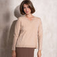 Maglione in maglia lurex con scollo a V