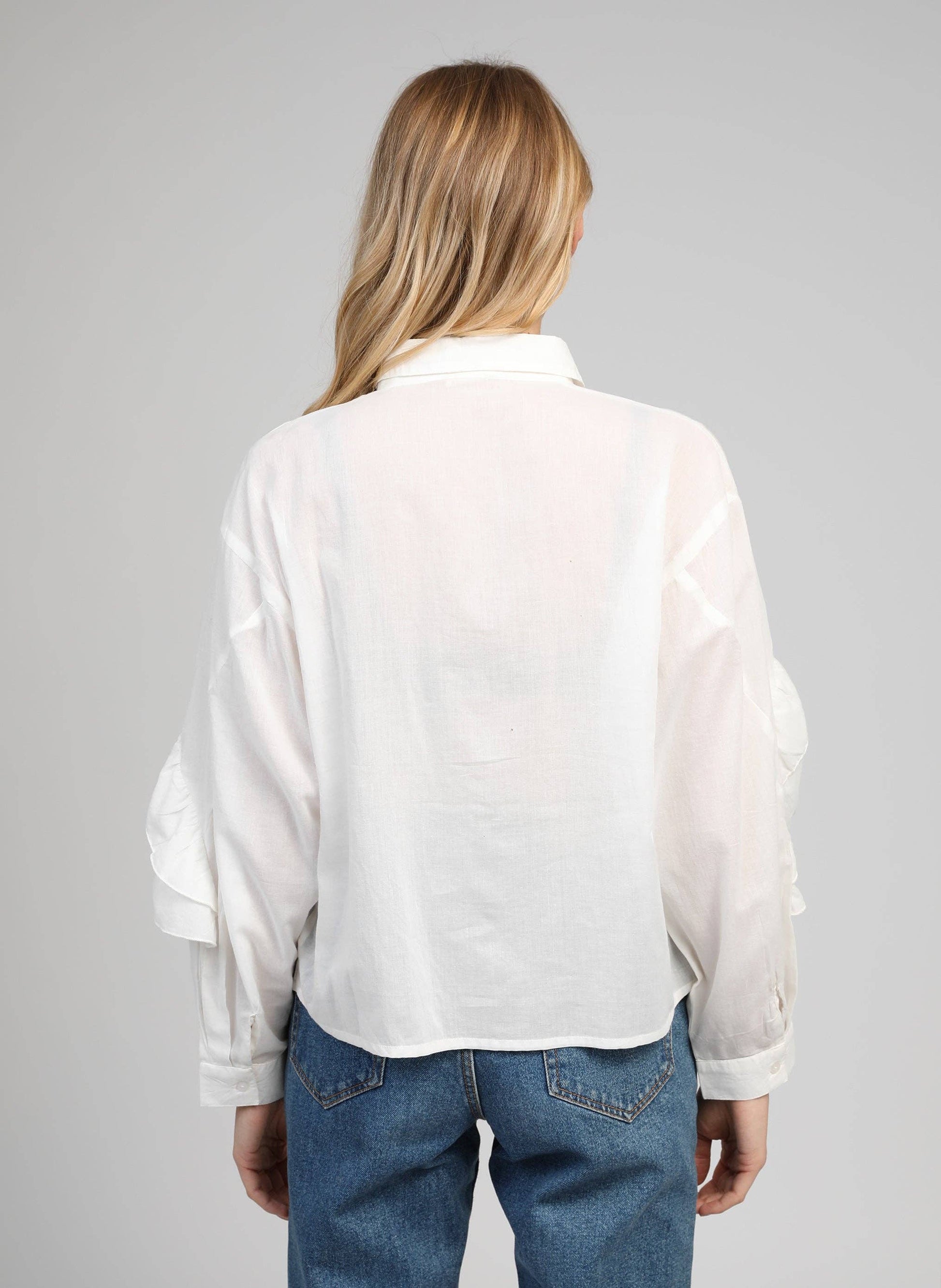 Camicia bianca con volant Suprema