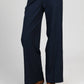 Pantaloni ampi vita alta blu navy Ponata
