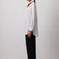 Camicia oversize in misto cotone bianca