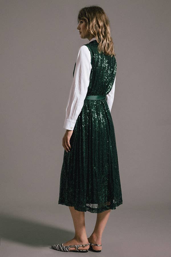 Abito midi da festa con paillettes