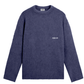Maglione boxy blu effetto spazzolato