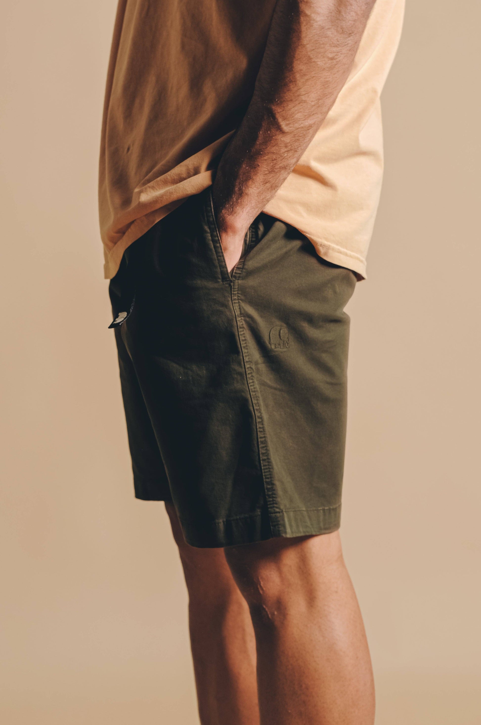 Pantaloncini da arrampicata in cotone Ecodye verde Ivy