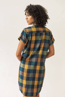 Abito chemisier Loren a quadri multicolor