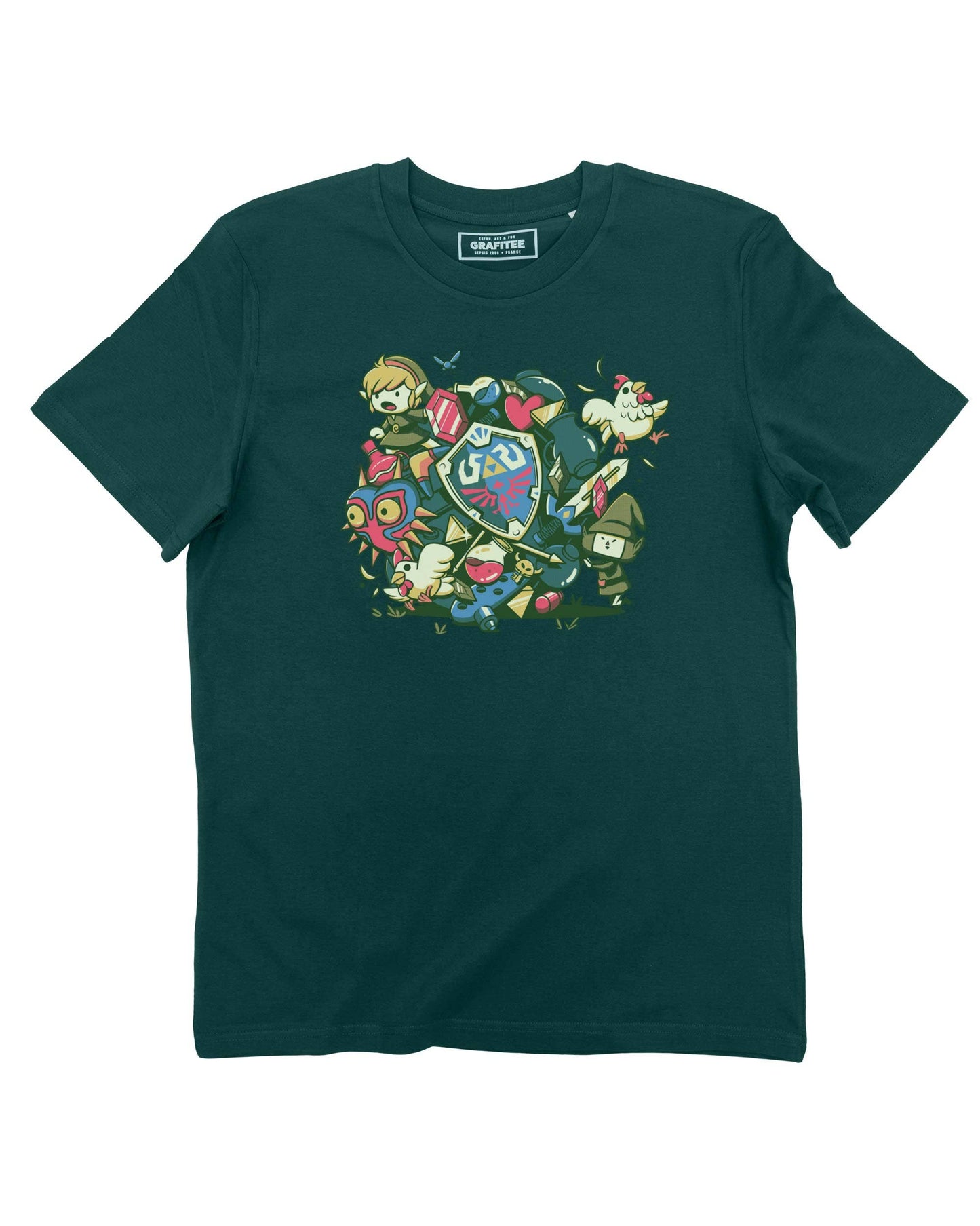 T-shirt Link Katamari con stampa geek