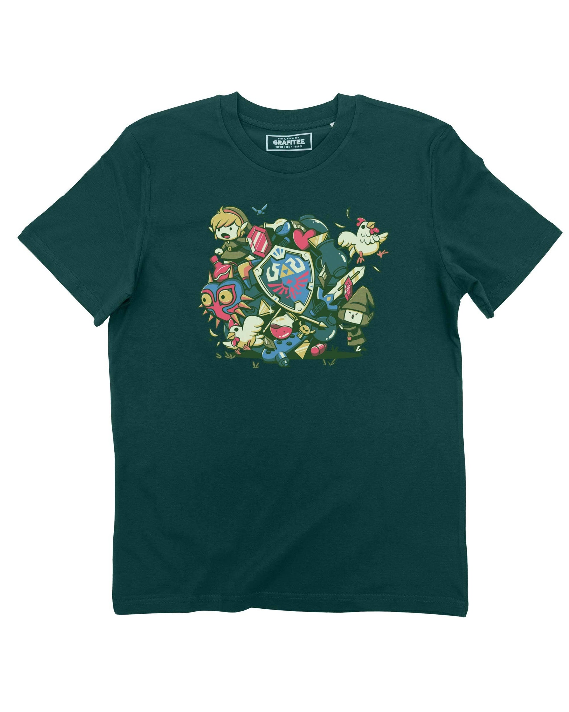 T-shirt Link Katamari con stampa geek