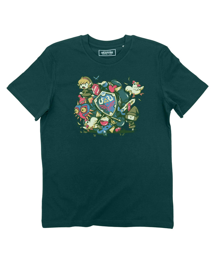 T-shirt Link Katamari con stampa geek