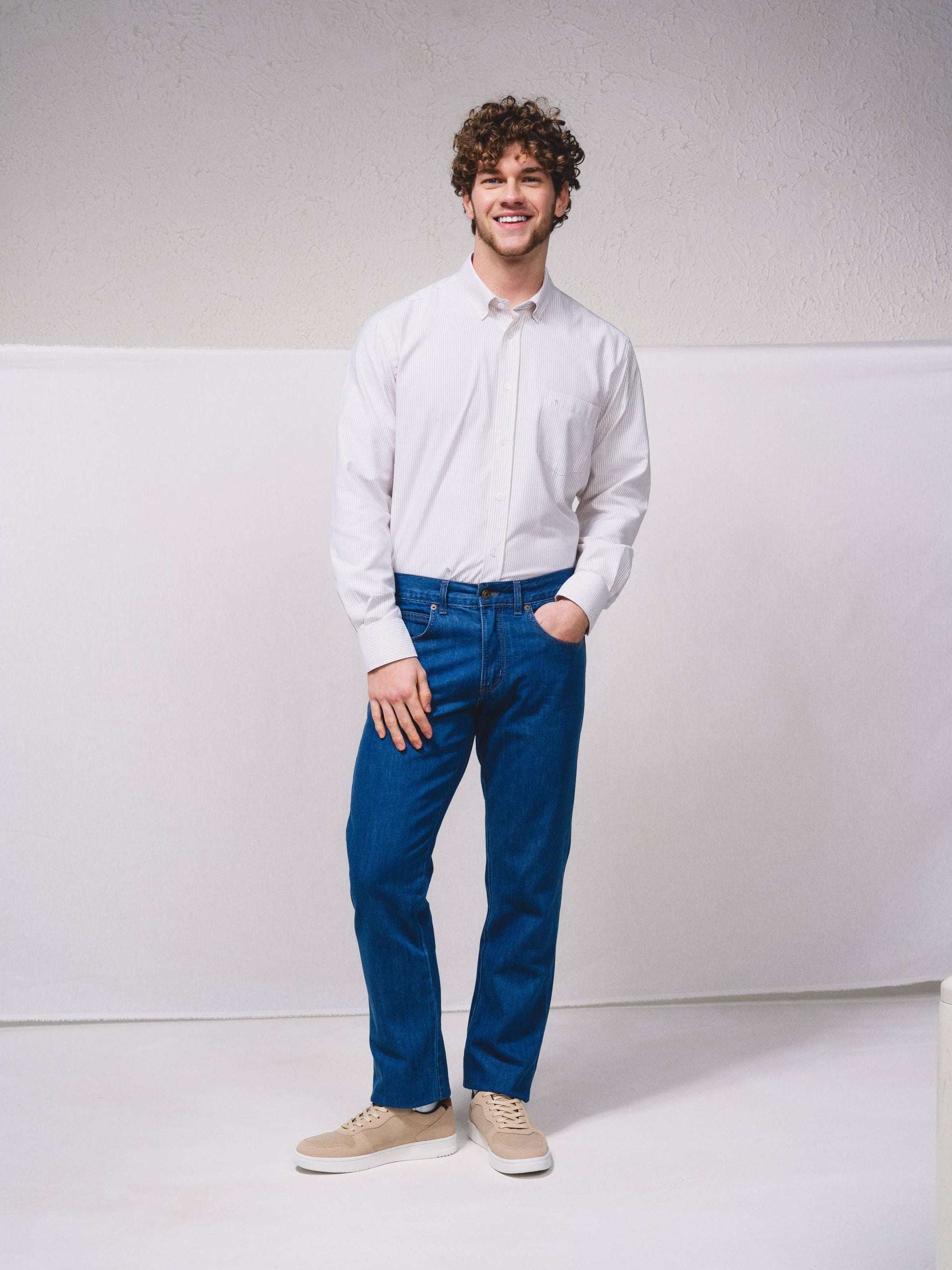 Jeans regular fit in denim da uomo