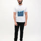 T-shirt bianca con stampa Rocky Stairs
