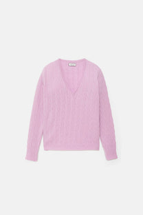 Maglione in maglia strutturata con scollo a V