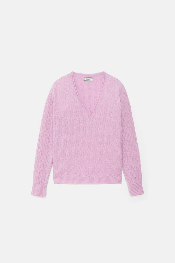 Maglione in maglia strutturata con scollo a V