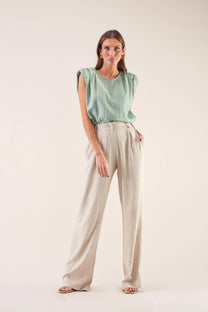 Blusa con spalline strutturate