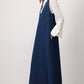 Abito lungo in denim con scollo a V