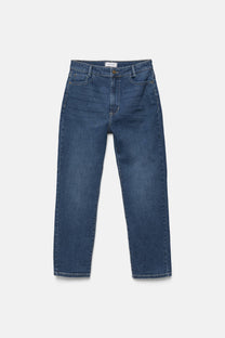 Jeans denim donna a gamba dritta