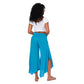 Pantaloni estivi asimmetrici in cotone blu