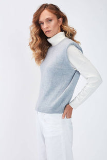 Gilet in maglia con spalle strutturate