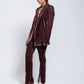 Blazer in velluto con collo a scialle