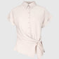 Camicia Kay ecrù con nodo laterale