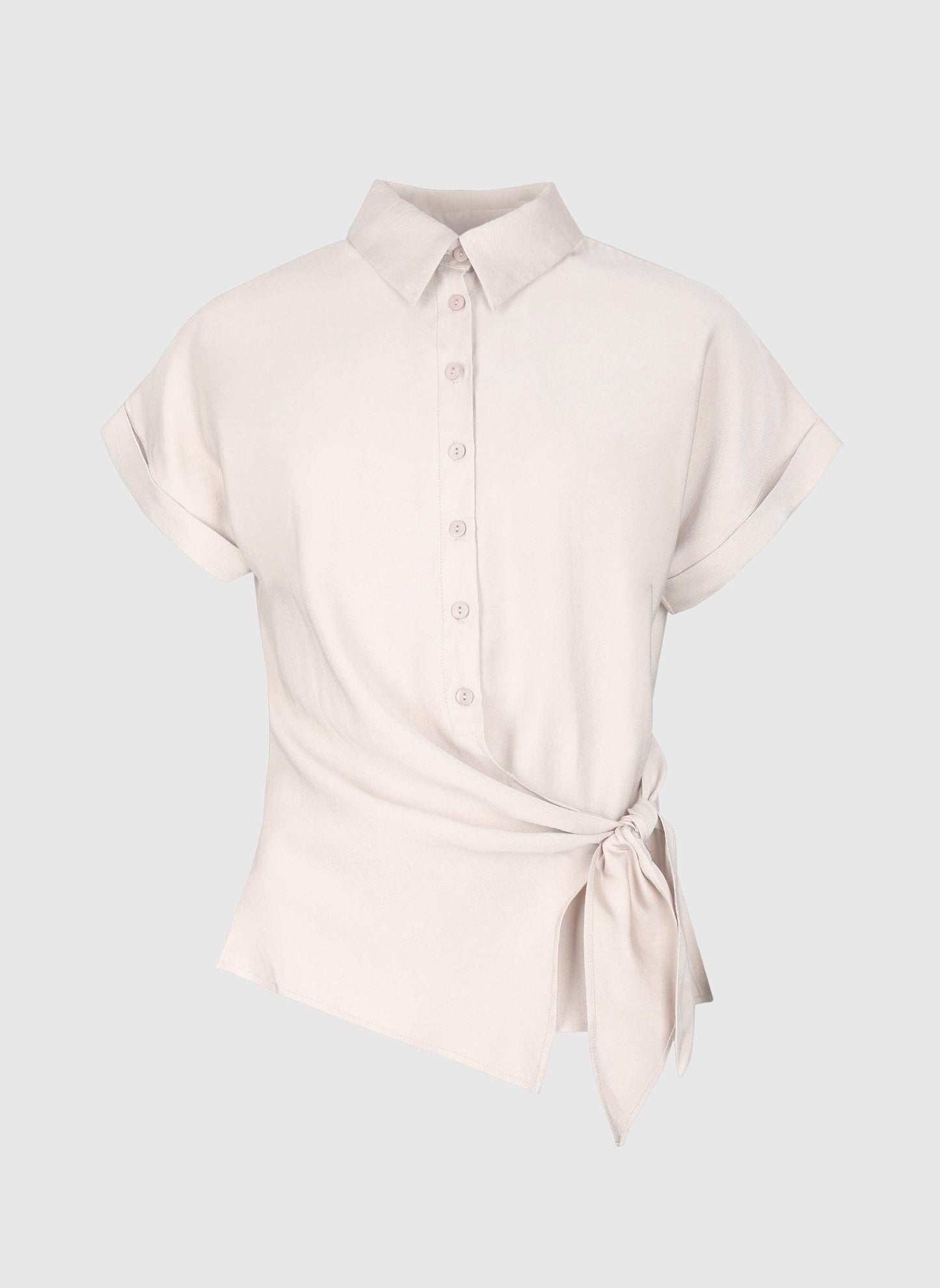 Camicia Kay ecrù con nodo laterale