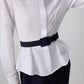 Camicia bianca in popeline con cintura