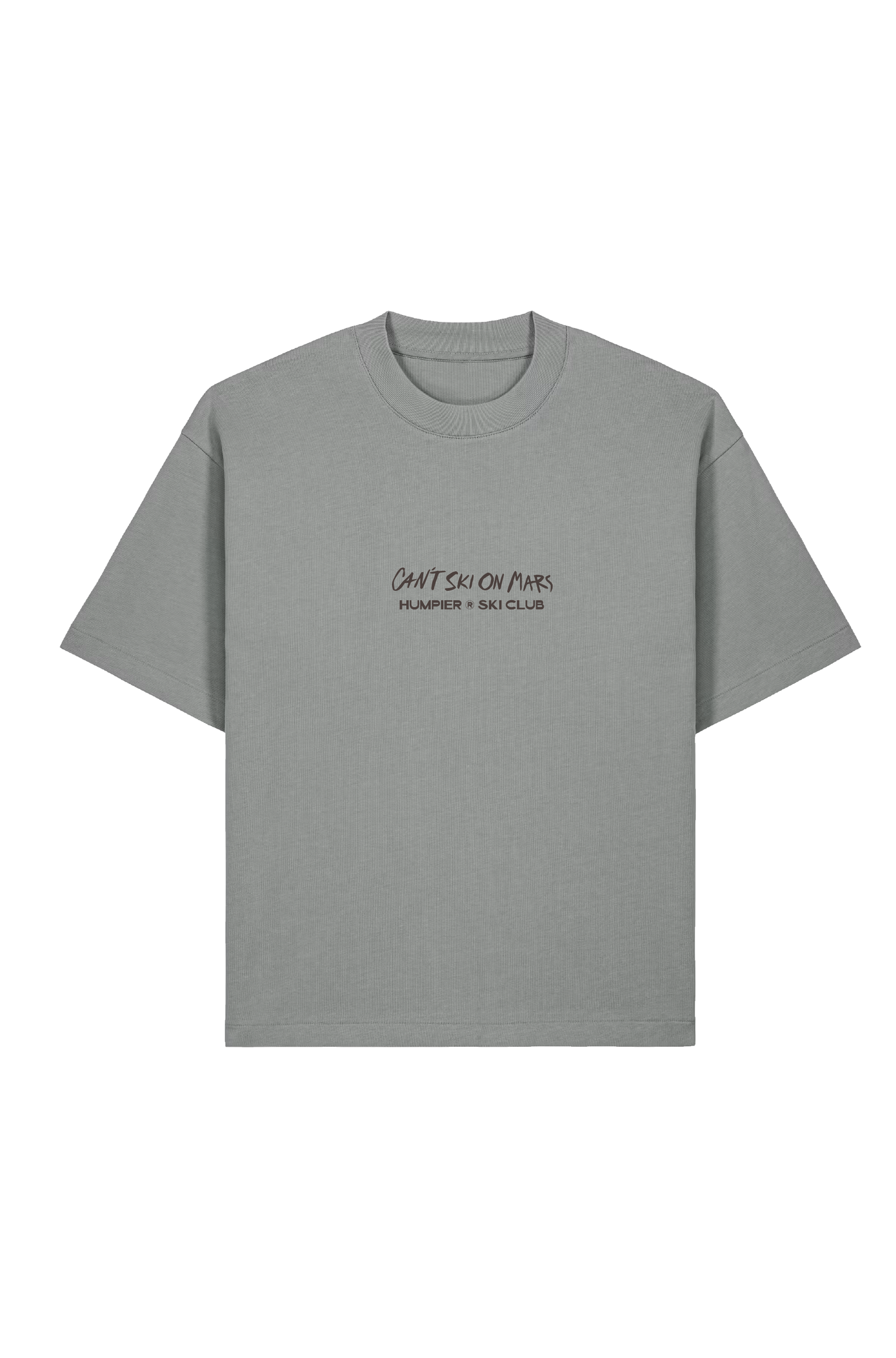 T-shirt Misty Gray Mars a maniche corte in cotone organico