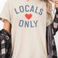 T-shirt oversize grafica “Locals Only” in cotone
