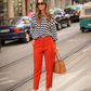Pantaloni da donna in tessuto tinta unita