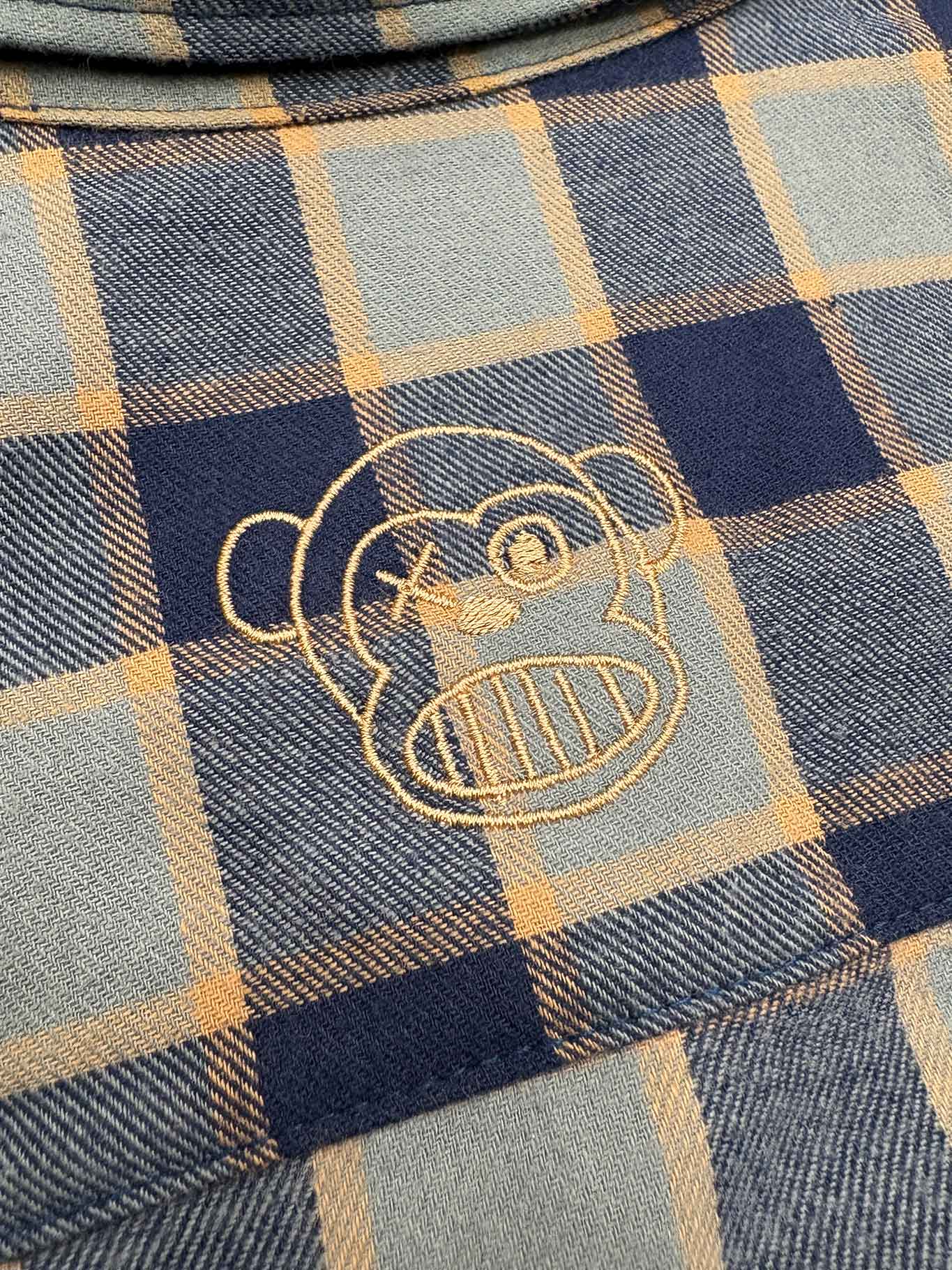 Camicia di flanella a quadri uomo blu Chop Plaid