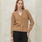 Cardigan a coste in misto cashmere minimal