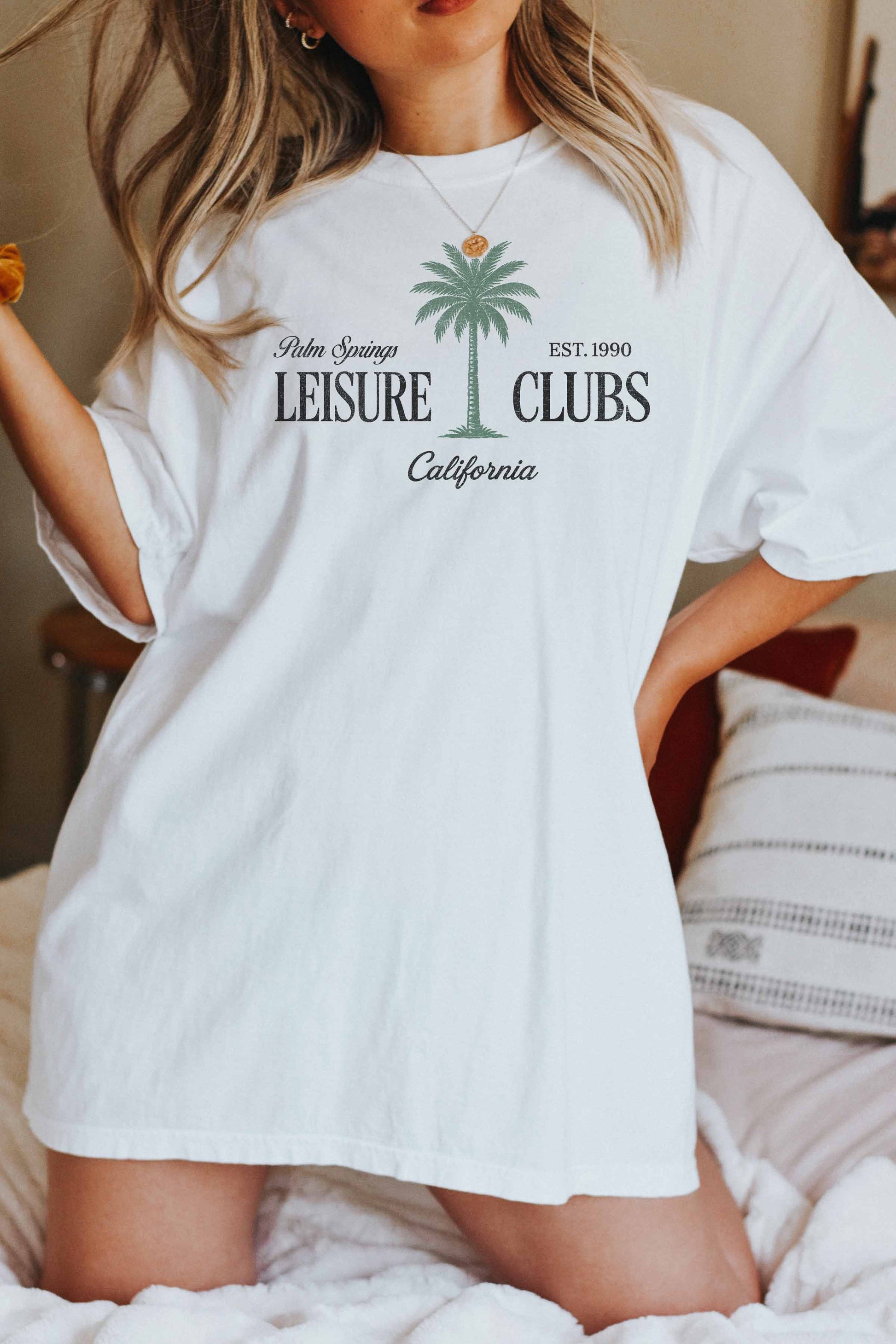 T-shirt oversize grafica Leisure Clubs
