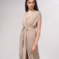 Gilet lungo in rete metallica con cintura