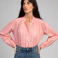 Camicia Saminy rosa in voile di cotone