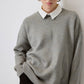 Maglione oversize in maglia grigio