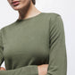 Maglione in maglia rasata con girocollo