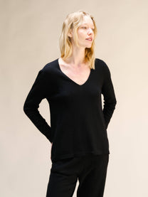 Maglia scollo a V in misto cashmere 3D Knit