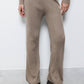Pantaloni in maglia a coste a gamba dritta