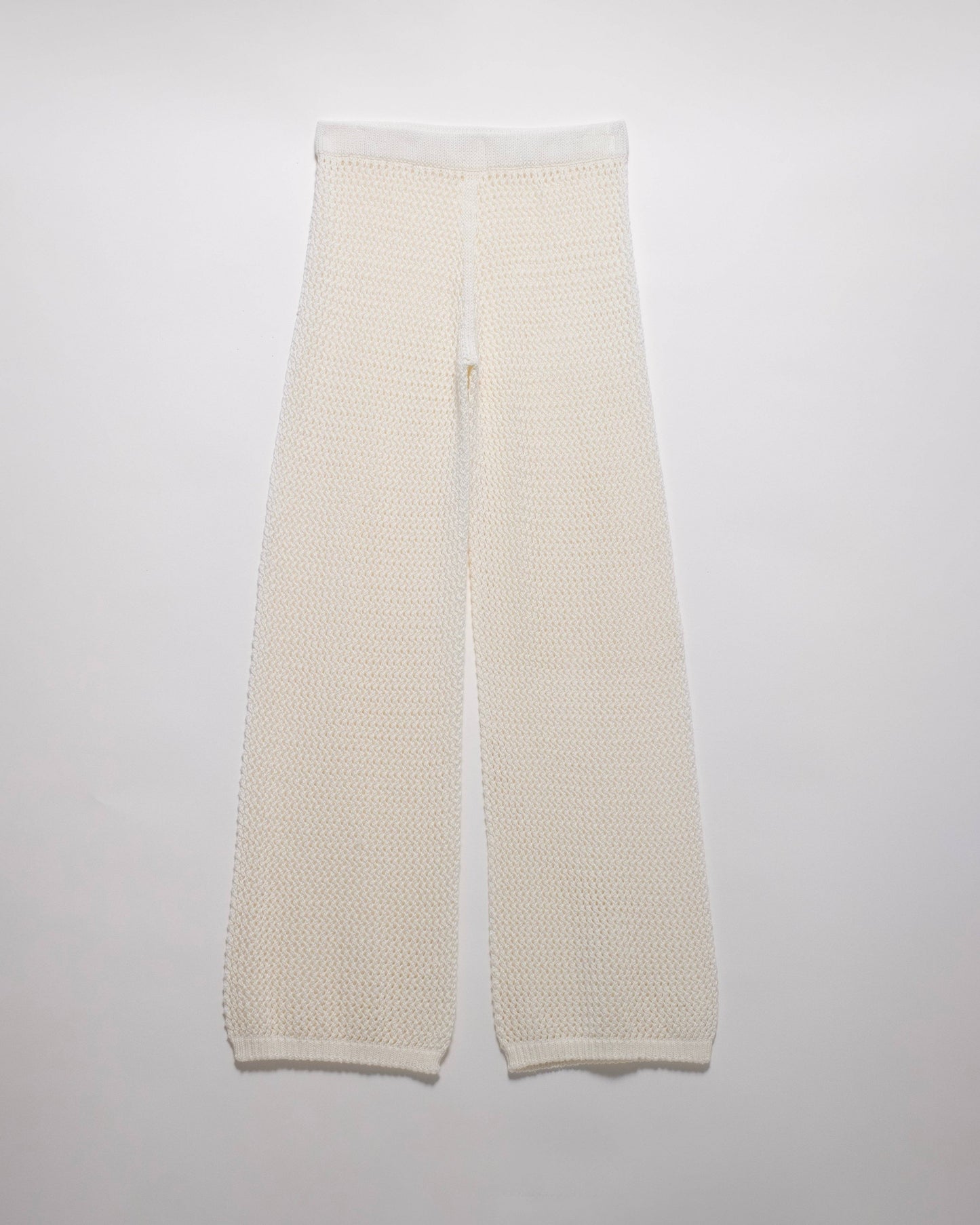 Pantaloni in cotone fine all’uncinetto