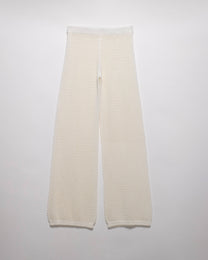 Pantaloni in cotone fine all’uncinetto