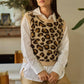 Maglia smanicata Medelin jacquard leopardata