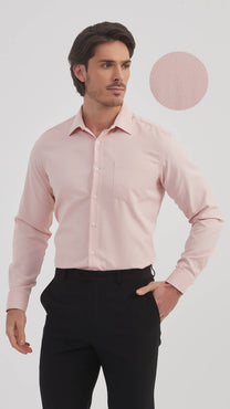 Camicia Piqué Comfort Salmone