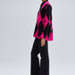 Tunica in maglia con colletto polo a rombi