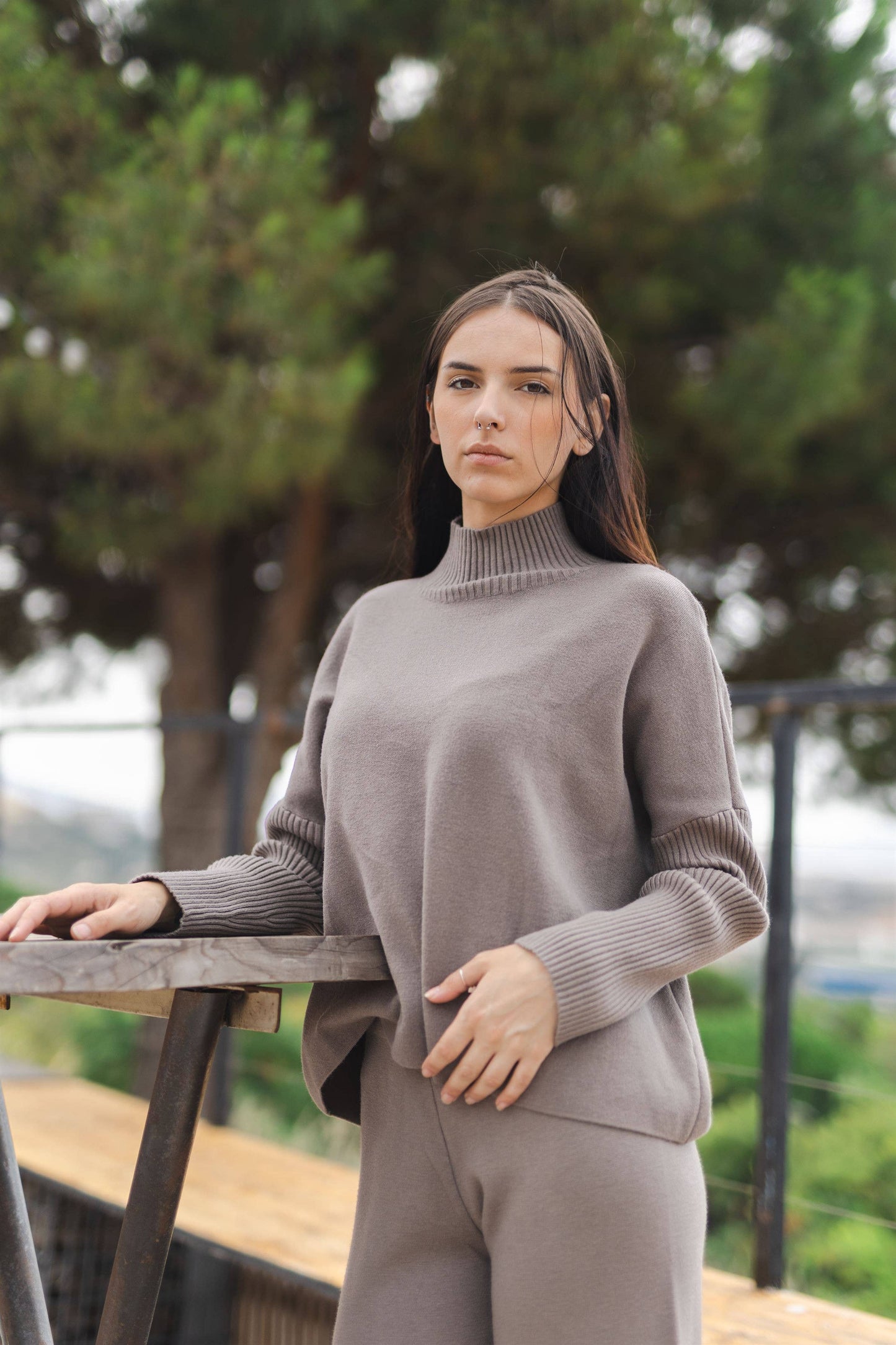 Maglione dolcevita in maglia morbida