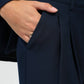 Pantaloni palazzo a vita alta blu navy