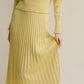 Gonna plissé in maglia misto cashmere 3D-knit