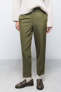 Pantaloni basic sartoriali con tasche oblique