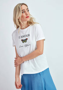 T-shirt L’Amour con Farfalla