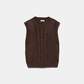 Gilet in maglia strutturata con scollo tondo