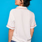 Camicia bianca ricamata stile guayabera Javea